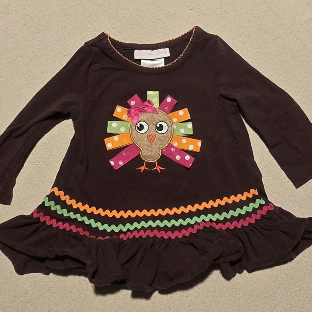 Turkey Long Sleeve Toddler Shirt Size 12M - Picture 1 of 4